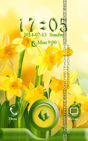 Yellowv Flowers tema screenshot
