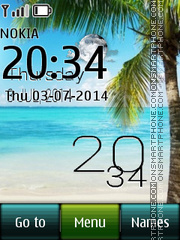 Tropical and Clock tema screenshot