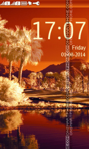 Orange Landscape theme screenshot