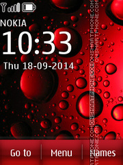 Red Drops tema screenshot
