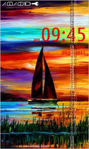Boat on Sunset Theme-Screenshot
