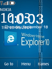 Internet Explorer Clock es el tema de pantalla