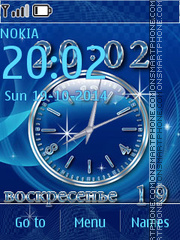 Blue Clock Theme-Screenshot