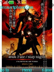 Fate Stay Night es el tema de pantalla