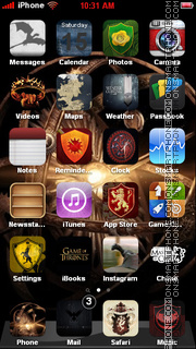 Capture d'écran Game Of Thrones 01 thème