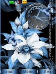 Blue Flowers theme screenshot