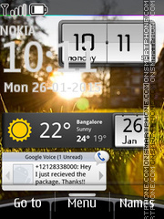 Скриншот темы Clock with Android Widgets