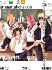 Скриншот темы Naruto Honoha High School