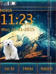 Mountain and White Bear theme screenshot