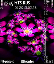 Скриншот темы Pink-Flower
