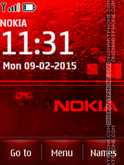 Nokia Red Drops theme screenshot