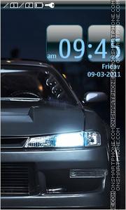Light car headlights theme screenshot