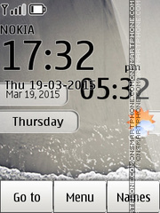 Gray Ocean Digital Clock tema screenshot