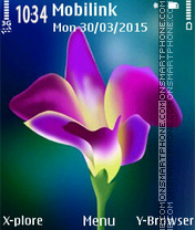 Purple flower2 theme screenshot
