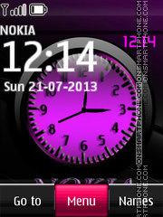 Nokia Dual Clock With Tone theme screenshot