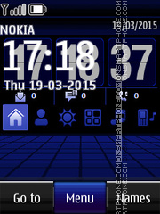 Moon Digital Clock 02 tema screenshot