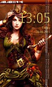 Steampunk GirL theme screenshot