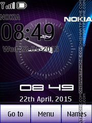Dual Neon Clock tema screenshot
