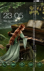 Скриншот темы Forest piano