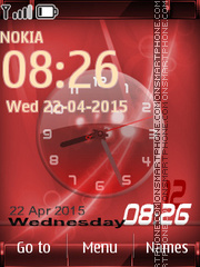 Red Duel Clock tema screenshot