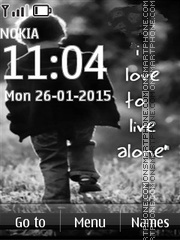 Love Live Alone tema screenshot