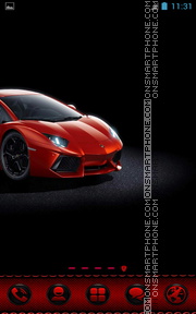 Red Ferrari 02 tema screenshot