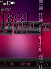 Violet Clock 02 tema screenshot
