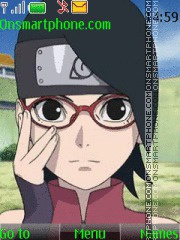 Sarada Uchiha Naruto es el tema de pantalla
