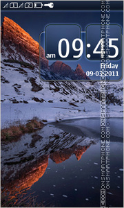 Snowcapped mountains theme screenshot