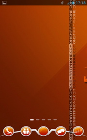 Скриншот темы Orange Pattern Go Launcher