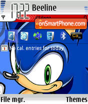 Sonic The Hedgehog tema screenshot