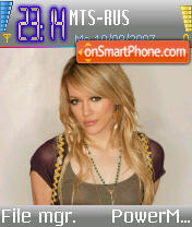 Скриншот темы Hilary Duff v2