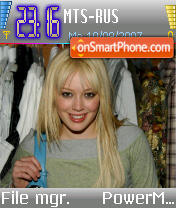 Скриншот темы Hilary Duff v3