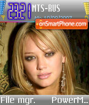 Capture d'écran Hilary Duff v5 thème