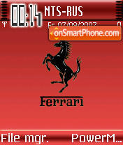 Скриншот темы Ferrari Red v2