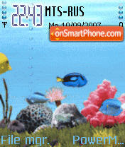 Скриншот темы Animated Aquarium 01