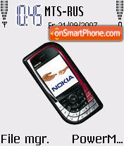Capture d'écran Nokia 7610 thème