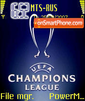 Champions League tema screenshot