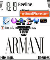 Armani White Full es el tema de pantalla