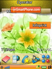 Orange Flower theme screenshot