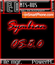 Capture d'écran Symbian 8.0 thème