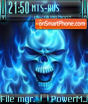 Capture d'écran Blue Flame thème