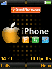 Capture d'écran iPhone Orange thème