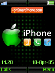 Capture d'écran iPhone Green thème