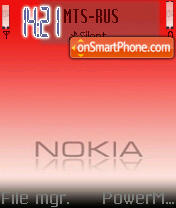 Nokia In Red es el tema de pantalla