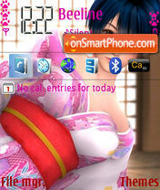 Sakura Girl tema screenshot