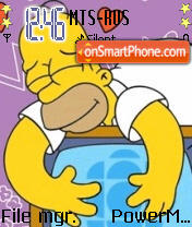 Homer Loves Tv theme screenshot