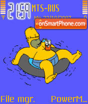 Animated Homer Simpson tema screenshot