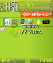 Capture d'écran Nvidia Green thème
