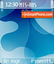 Blue Lava tema screenshot